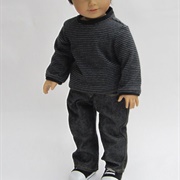 Doll Boy Black Outfit