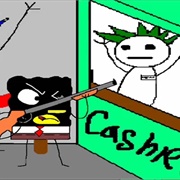 SpongeBob Robbing a Bank