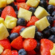 Pineapple Blueberry and Strawberry Salad