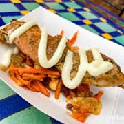 Lamb Kabob With Slaw