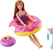 Barbie Outdoor Furniture Playset With Donut Floatie