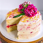 Raspberry Lemon Chiffon Cake