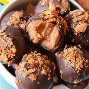 Nutter Butter Butterfinger Truffles