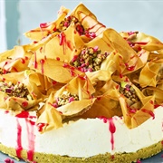 Orange Blossom Baklava Cheesecake