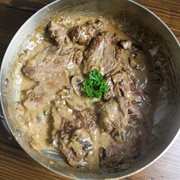 Beef Sautée W Cream&Mushroom Sauce
