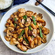 Chicken With English Mushrooms
