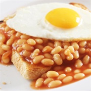 Beans on Toast With Fried Egg
