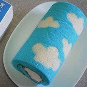 Blue Roll Cake