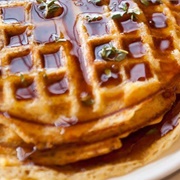 Waffle With Maple Syrup