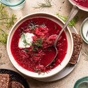 Homemade Borscht in Bulgaria