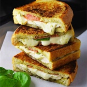 Chicken, Pesto, and Mozzarella Panini