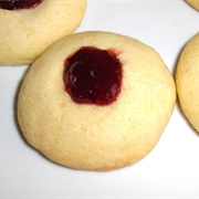 Vegan Thumbprint Cookies With Prune Jam