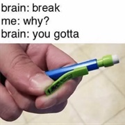 Breaking a Pen for No Reason