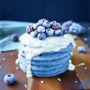 Blue Pancake Cake