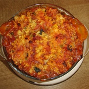 Vegan Zucchini Bake With Curried Tomato Sauce