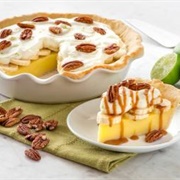 Banana Lime Curd Pie With Caramel Sauce