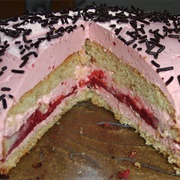 Vegan Strawberry and Raspberry Cream Cake