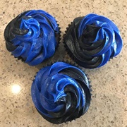 Black and Blue Cupcake