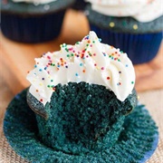 Blue Green Velvet Cupcake