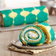 Blue Green Roll Cake