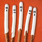 Chocolate Dipped Ghost Pretzels