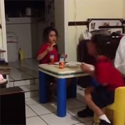 Girl Sees Ghost and Runs