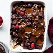 Dark Chocolate Bread Pudding