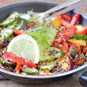 Quinoa Salad With Tomato, Cucumber and Lemon