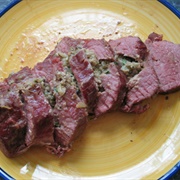Steak Stuffed With Oysters
