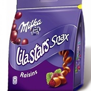 Milka Lila Stars Snax Raisins