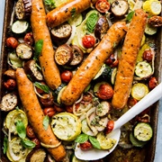 Ratatouille Sheet Pan Dinner With Sausage