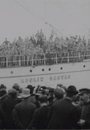 The 'Roslin Castle' (Troopship) Leaving for South Africa (1899)
