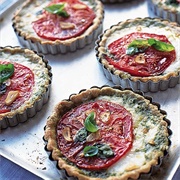 Tomato, Mozzarella and Basil Tarts