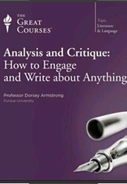 Analysis and Critique (Dorsey Armstrong)