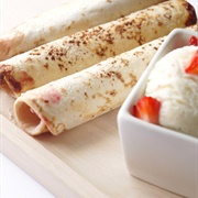 Strawberry Nutella Cheesecake Flautas