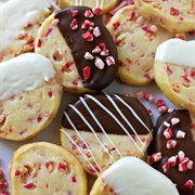 Peppermint Shortbread Cookies
