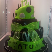 Black and Green Cake