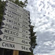 World Traveler Sign in Lynchville, ME