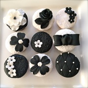 Black and White Cupcake
