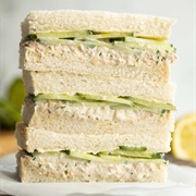 Tuna Mayo and Cucumber Sandwich