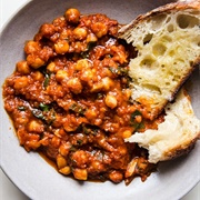 Braised Chickpeas With Chard