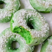 Pandan Coconut Donut