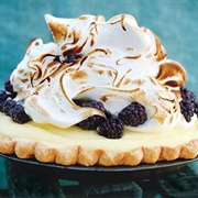 Lime & Blackberry Italian Meringue Pie