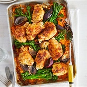 Piri-Piri Chicken With Smashed Sweet Potatoes & Broccoli