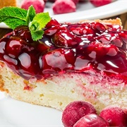 Poppyseed and Cherry Cottage Cheese Pie