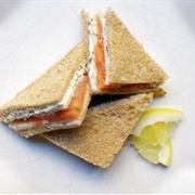 Smoked Salmon and Cream Cheese Sandwich