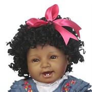 Baby Doll Girl Black Hair