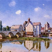 The Moret Bridge in the Sun (Alfred Sisley)