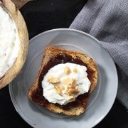 Apple Butter on Whole Grain Barley Toast