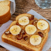 Peanut Butter, Date, Honey & Banana Sandwich